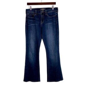 Lucky Brand Women's 8/29 Ankle Sofia Boot Denim Blue Jeans Dark Blue Flare